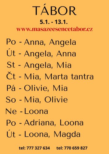 MARTA TANTRA JEN Čt 8.1.