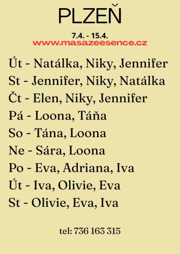 ut-čt 7.-9.4. Niky 23h